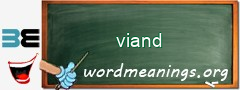 WordMeaning blackboard for viand